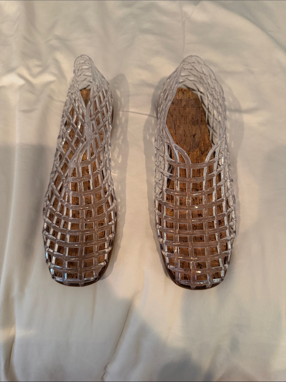 Amazon Jelly Clear Woven Slip-On Sandals - Transparent